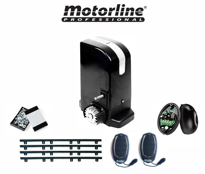 Kit motor corredera Motorline Bravo 500 Kg con cremallera